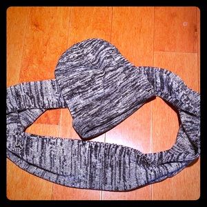 Pink brand Scarf and beanie